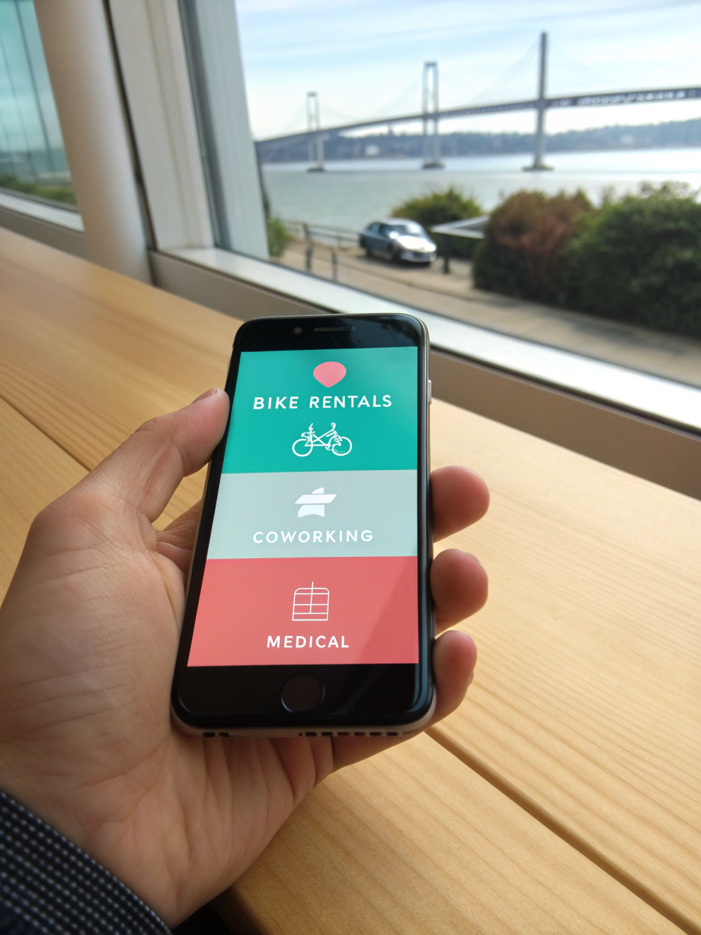 Smartphone displaying Da Nang Base custom Google Map markers